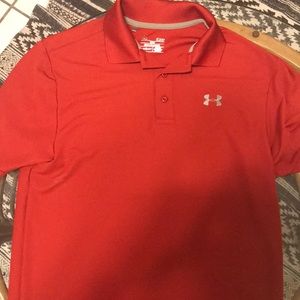 Red under Armor polo
